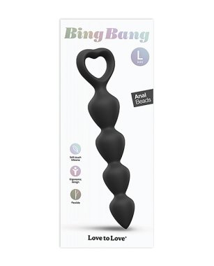 Love to Love Bing Bang Anal Bead - Black Onyx Large