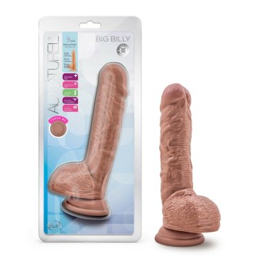 AU NATUREL BIG BILLY 9IN DILDO MOCHA