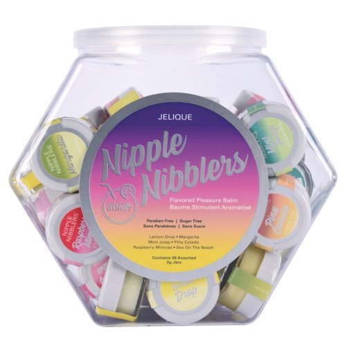 COCKTAIL NIPPLE NIBBLERS ASST. TINGLE BALM 36CT FISH BOWL