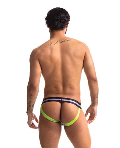 Sport Fucker Jersey Jock - XL Black/Green