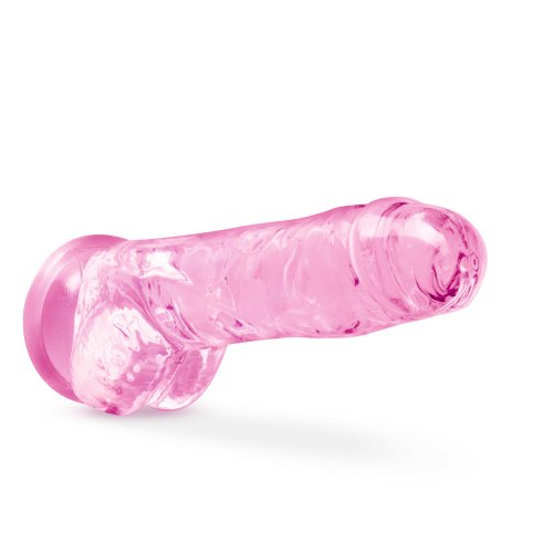 NATURALLY YOURS 8IN ROSE CRYSTALLINE DILDO