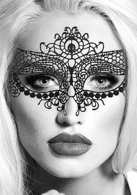 B&W LACE EYE MASK QUEEN