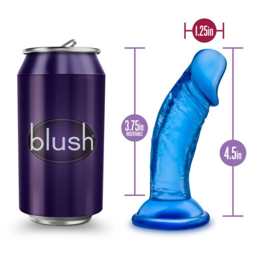 B YOURS SWEET N\' SMALL 4IN DILDO W/ SUCTION CUP BLUE