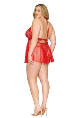 BABYDOLL & GSTRING POINSETTIA Q/S