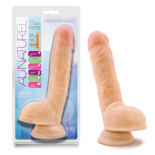 AU NATURAL 9 SENSA FEEL DILDO BEIGE \"