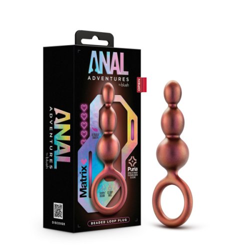 ANAL ADVENTURES MATRIX BEADED LOOP PLUG COPPER