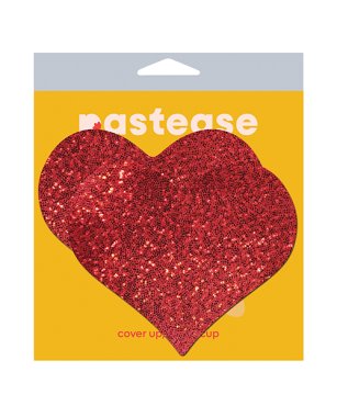 PASTEASE HEART GLITTER RED FULLER COVERAGE