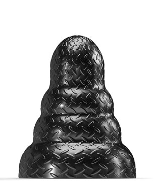 665 STRETCH'R Tripole Butt Plug - L Black Metallic