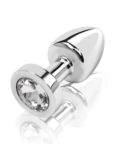 Gemsations 2\" Beginners Bling Bling Metal Butt Plug - Silver