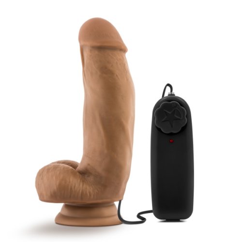 COVERBOY MMA FIGHTER VIBRATING 7 REALISTIC COCK MOCHA \"