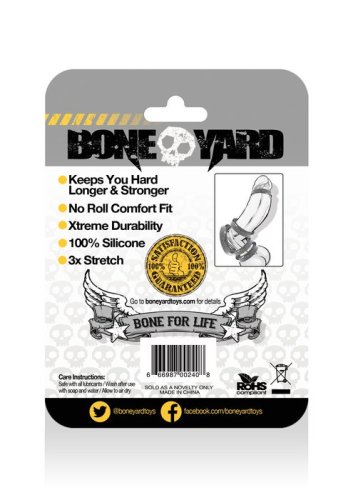 BONEYARD SILICONE RING 40MM BLACK