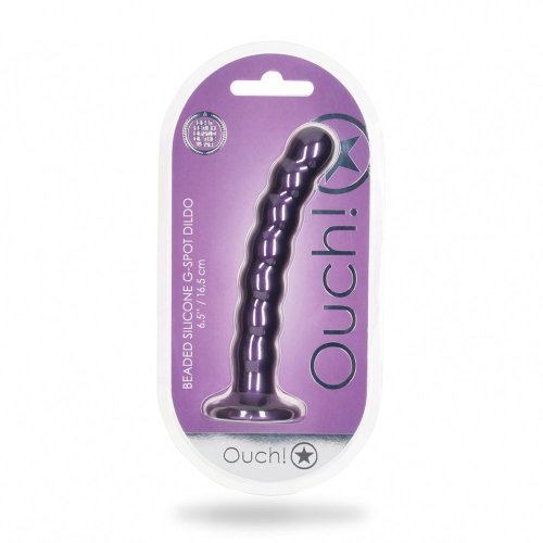 Ouch! Beaded G-Spot Dildo 6.5\'\' - Purple