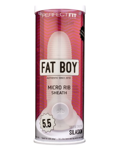 Perfect Fit Fat Boy Micro Ribbed Sheath 5.5\" - Clear