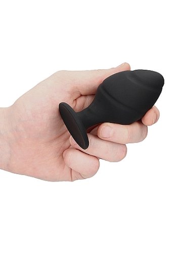 SWIRLED BUTT PLUG SET BLACK