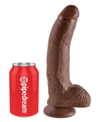 King Cock 9\" Cock w/Balls - Brown