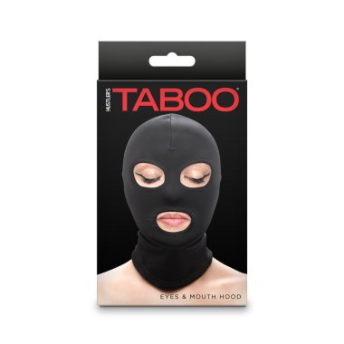 Hustler Taboo - Eyes & Mouth Hood Black