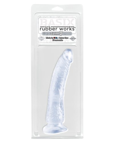 Basix Rubber Works 7\" Slim Dong - Clear