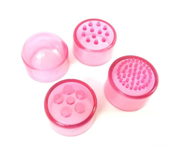 (BULK) CLOUD 9 NOVELTIES MINI MASSAGER POCKET ROCKET PINK W/ 4 ATTACHMENTS