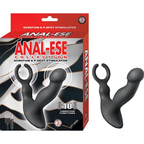 ANAL-ESE COLLECTION SCROTUM & P-SPOT STIMULATOR BLACK