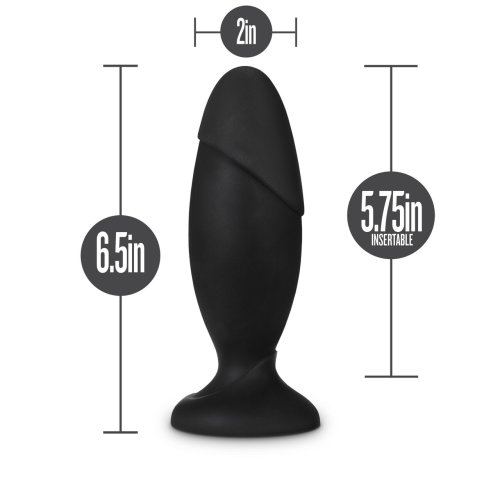 ANAL ADVENTURES PLATINUM SILICONE ROCKET PLUG BLACK