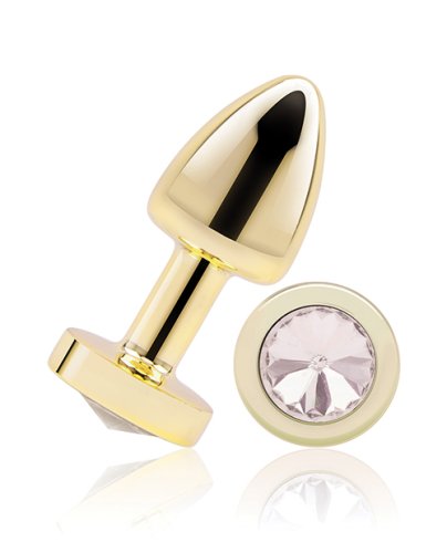 Gemsations 2\" Beginners Bling Bling Metal Butt Plug - Gold