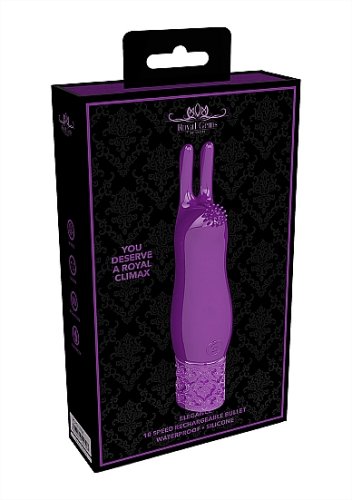 ROYAL GEMS ELEGANCE PURPLE RECHARGEABLE SILICONE BULLET