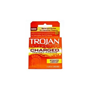Trojan Intensified Charged Condoms- 3 pk