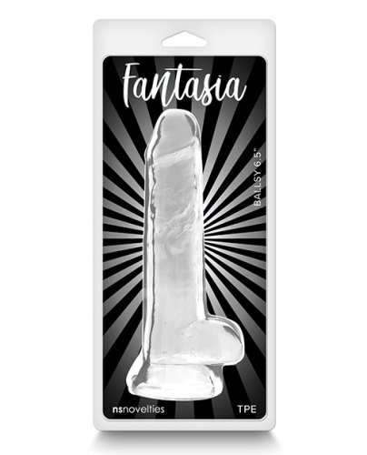 Fantasia Ballsy 6.5\" Dildo - Clear