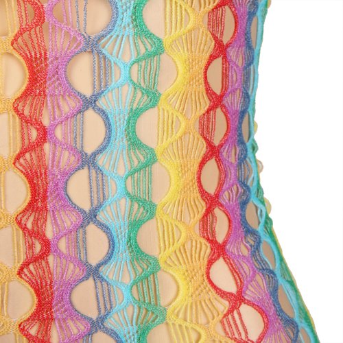 Rainbow Strapless Mini Net Dress L/XL*