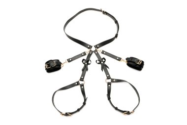 STRICT BONDAGE HARNESS W/ BOWS BLACK XL/2XL