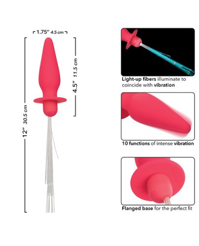 Southern Lights Rechargeable Vibrating Light Up Anal Probe - Pink