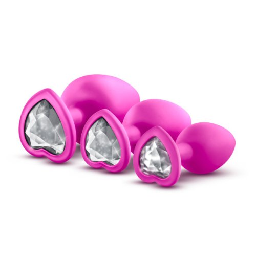 LUXE BLING PLUGS TRAINING KIT PINK W/WHITE GEMS