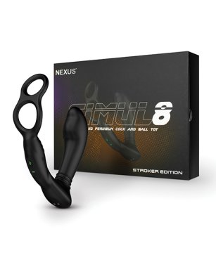 Nexus Simul8 Dual Anal & Perineum Cock & Ball - Black