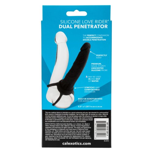 LOVE RIDERS DUAL PENETRATOR BLACK SILICONE