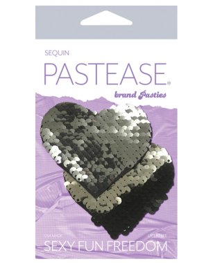 Pastease Premium Color Changing Flip Sequins Heart - Slate/Black O/S