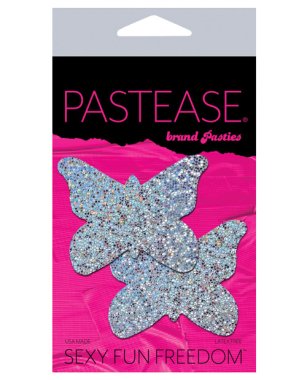 Pastease Premium Glitter Butterfly - Silver O/S