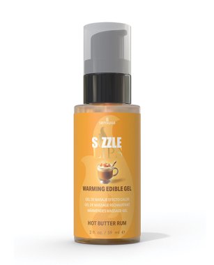 Sizzle Lips Warming Gel - 2 oz Bottle Butter Rum