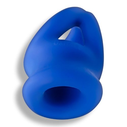 TRI SQUEEZE COCKSLING BALL STRETCHER OXBALLS SILICONE TPR BLEND COBALT ICE (NET)