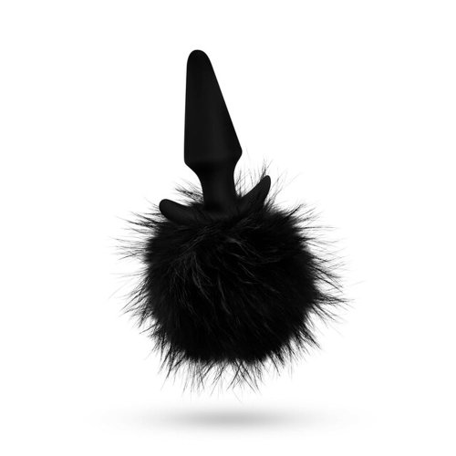 Anal Adventures - Rabbit Tail Plug Black