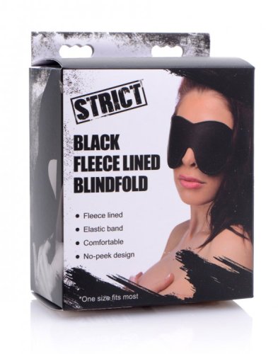 STRICT BLACK FLEECE LINED BLINDFOLD