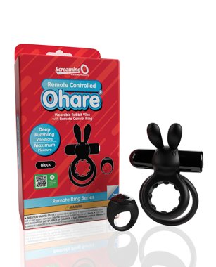 Screaming O Ohare Remote Controlled Vibrating Ring - Black