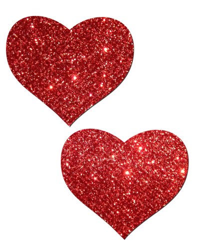 PASTEASE HEART RED GLITTER