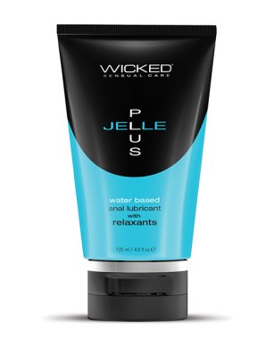 Wicked Sensual Care Jelle Plus Water Based Anal Lubricant with Relaxants - 4 oz