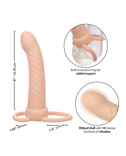 Performance Maxx Rechargeable Ribbed Dual Penetrator - Ivory