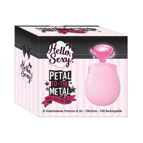 HELLO SEXY! PETAL TO THE METAL ROSE SUCTION VIBE PINK