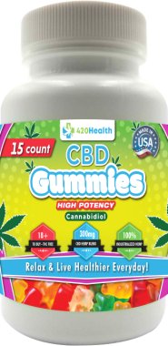 420 HEALTH CBD GUMMIES 15CT BOTTLE 300MG