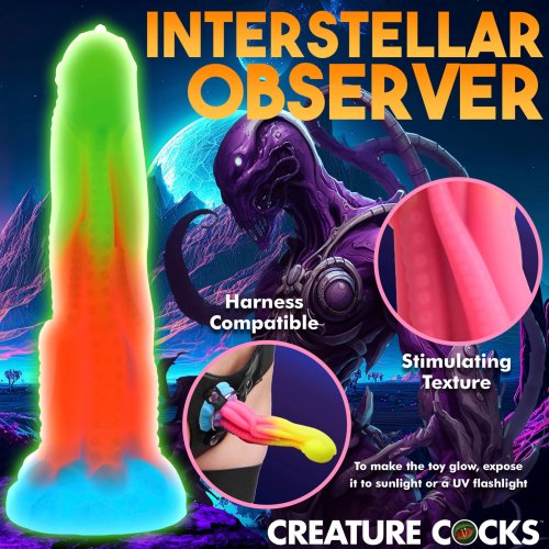 Tenta-Glow Silicone Glow-In-Dark Dildo