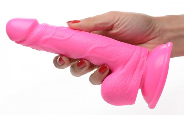 POP 6.5IN DILDO W/ BALLS PINK