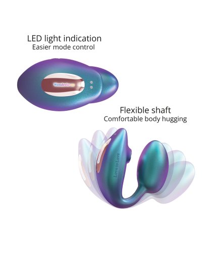 Love to Love Wonderlover Dual Stimulator - Iridescent Turquoise