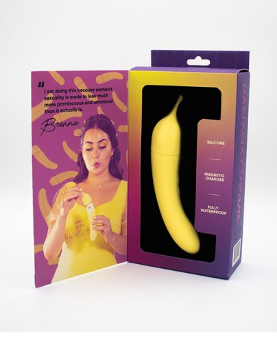 Natalie\'s Toy Box Banana Cream Air Pulse & G-Spot Vibrator - Yellow